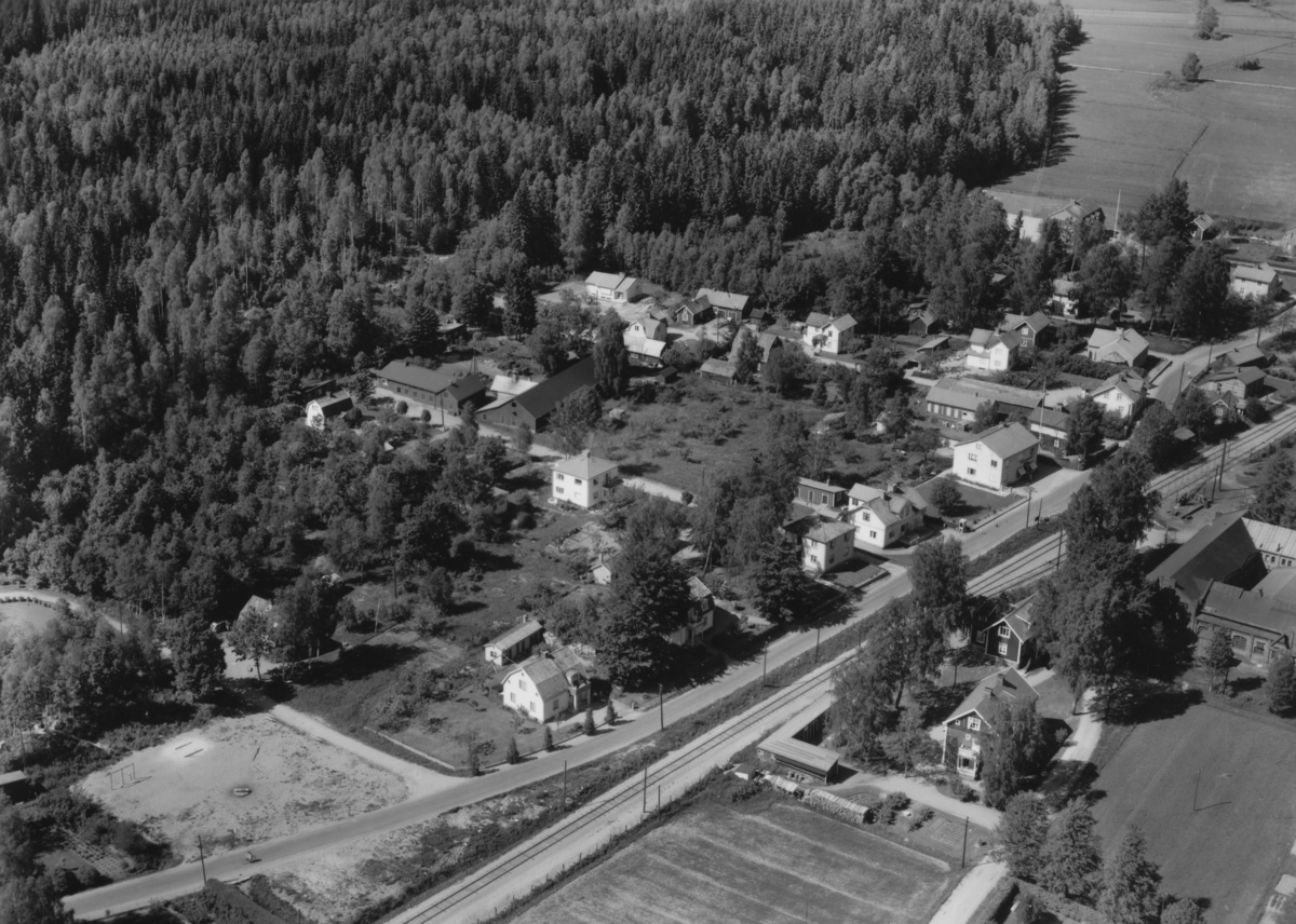 Flygfoto över Åminne i Värnamo Kommun, Jönköpings län. Nr: 312/1957