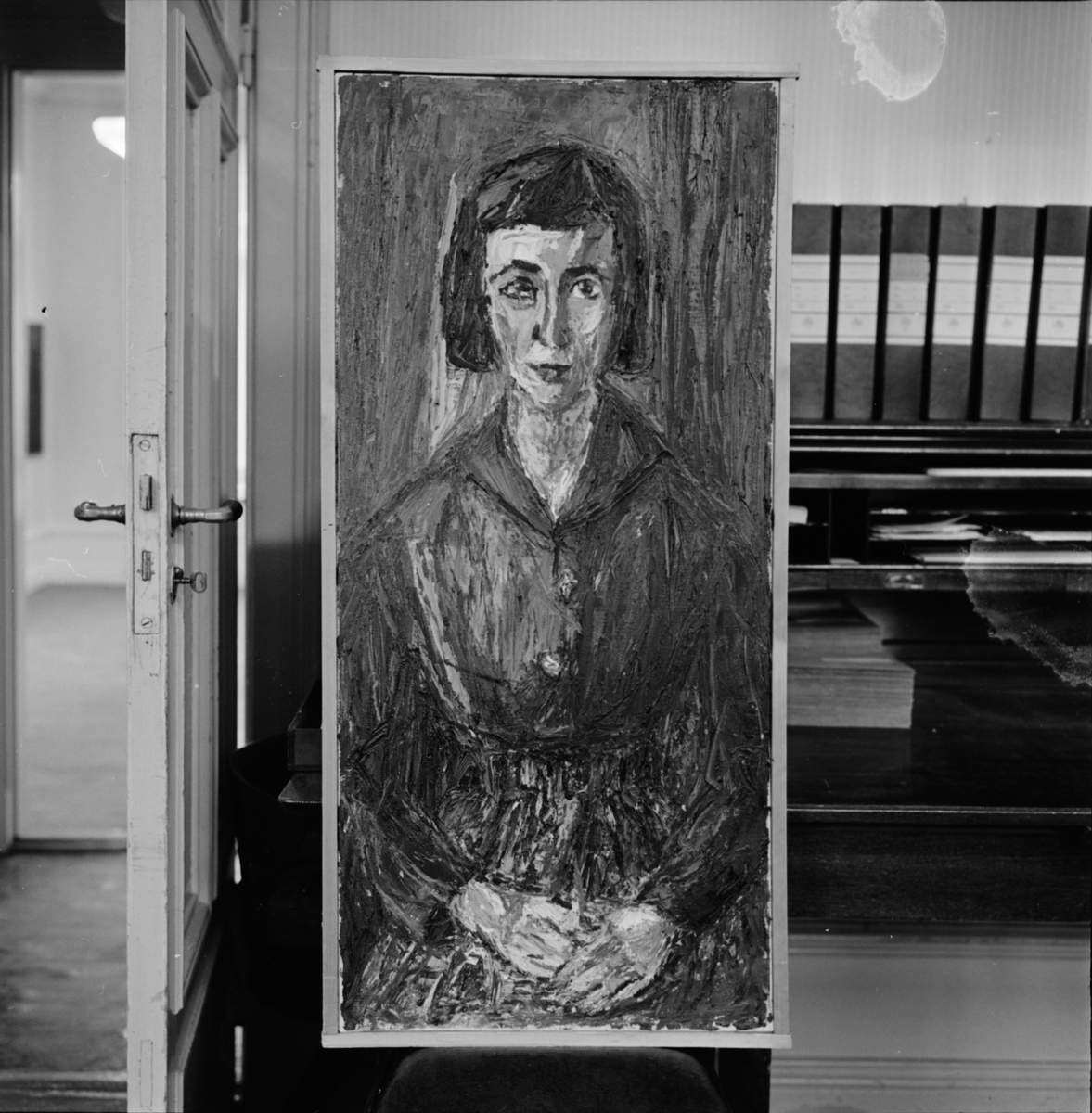 Konstverk - Ragnar Johanssons porträtt av Sara Lidman, Uppsala 1961