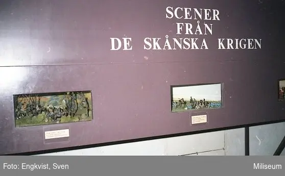 Museum, Malmö. Dioramor. Scener från de skånska krigen.