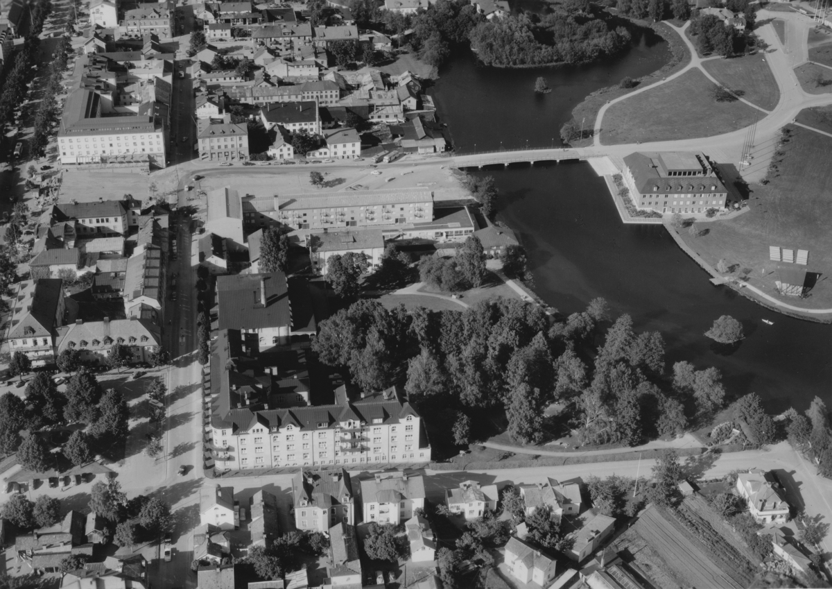 Flygfoto över Tranås i Jönköpings län. Nr: 705/1961