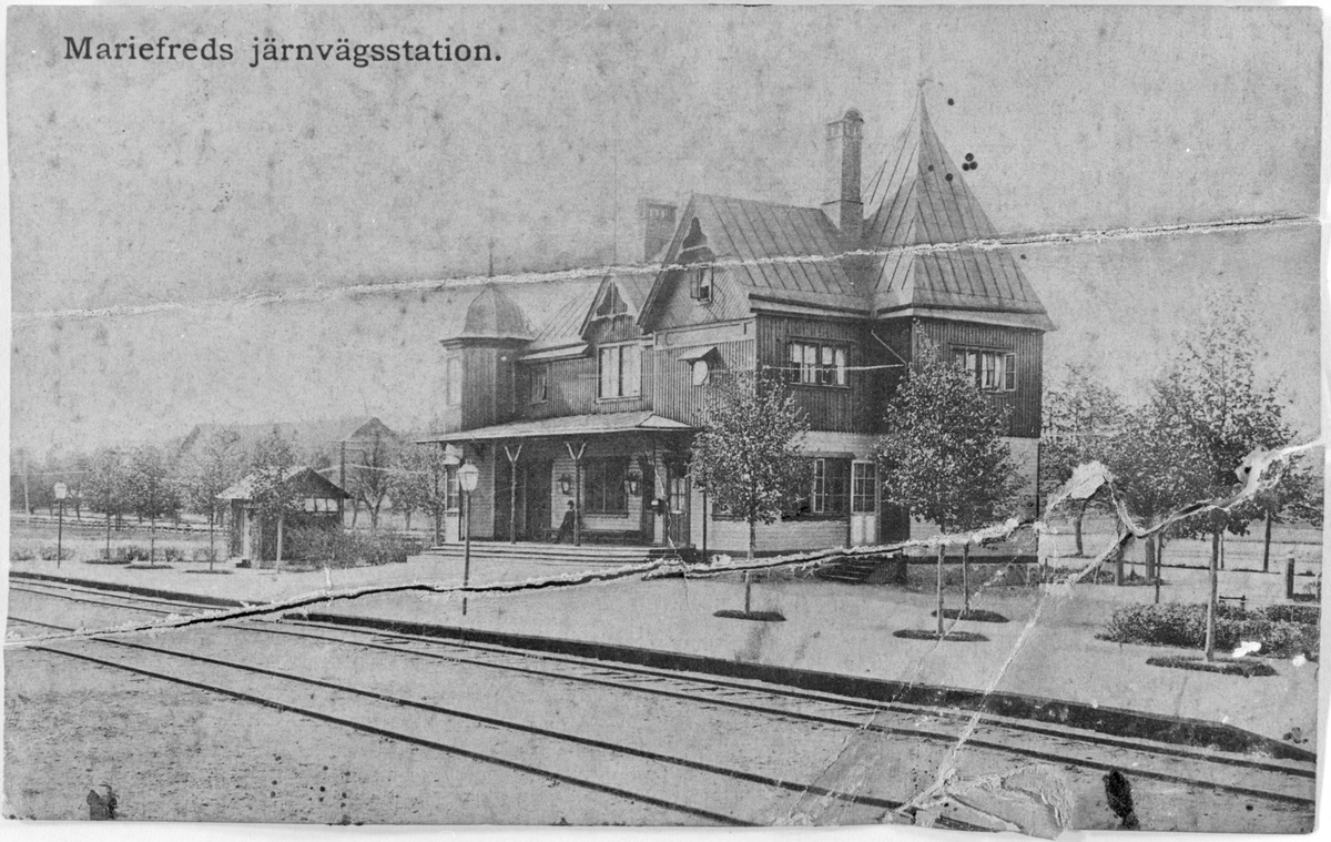 Järnvägsstationen i Mariefred.