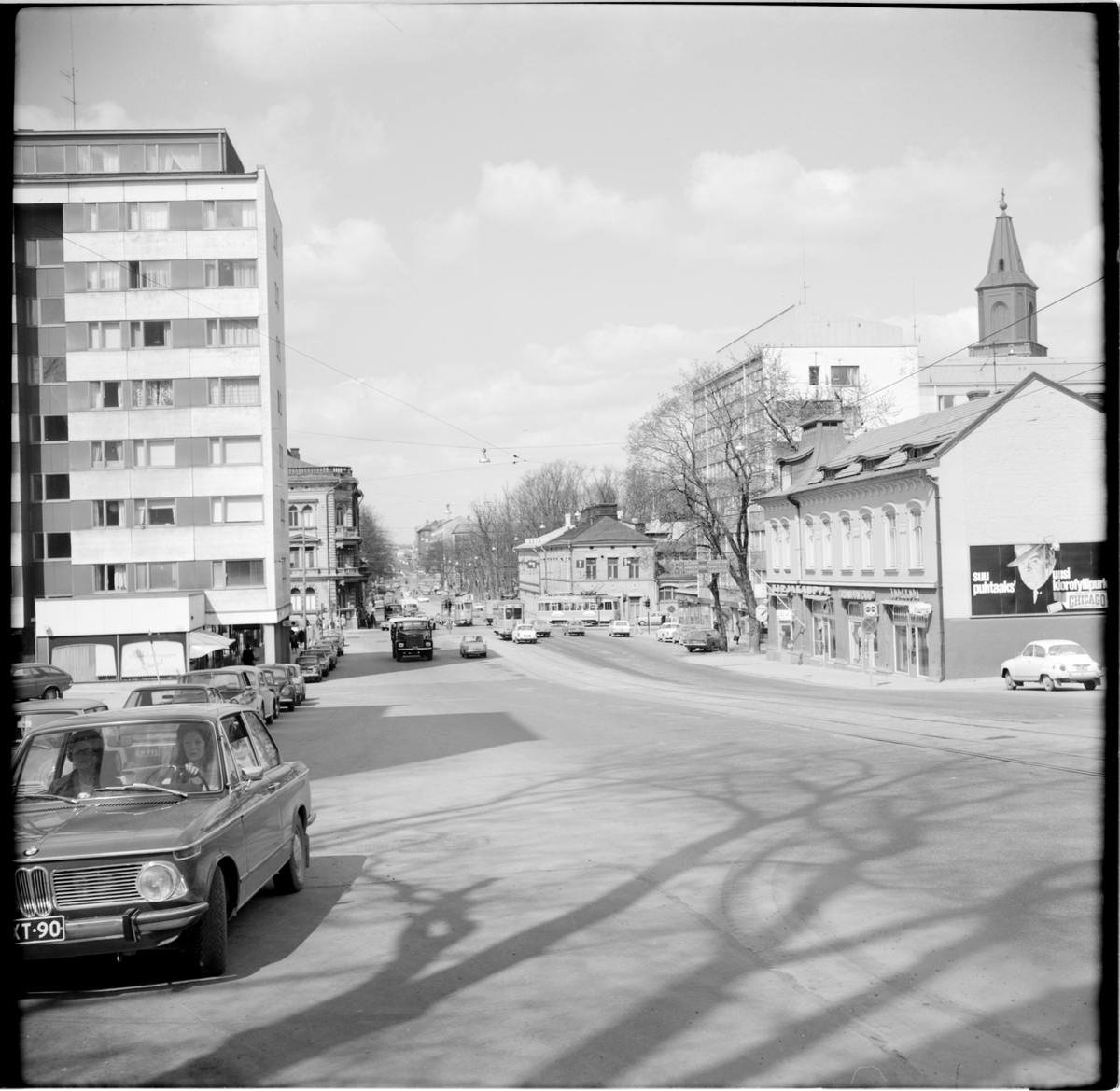 Stadstrafik på Nylandsgatan i Åbo.