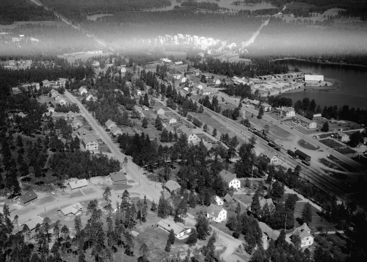 Flygfoto över Hestra i Gislaved kommun, Jönköpings län. Nr 1115/1961