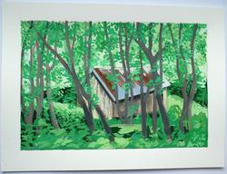Huset i skogen [Maleri]