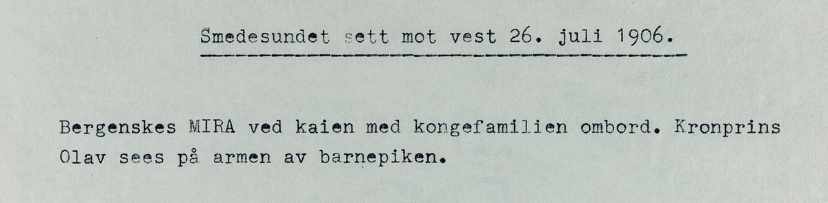 Smedasundet sett mot vest, 26. juli 1906.