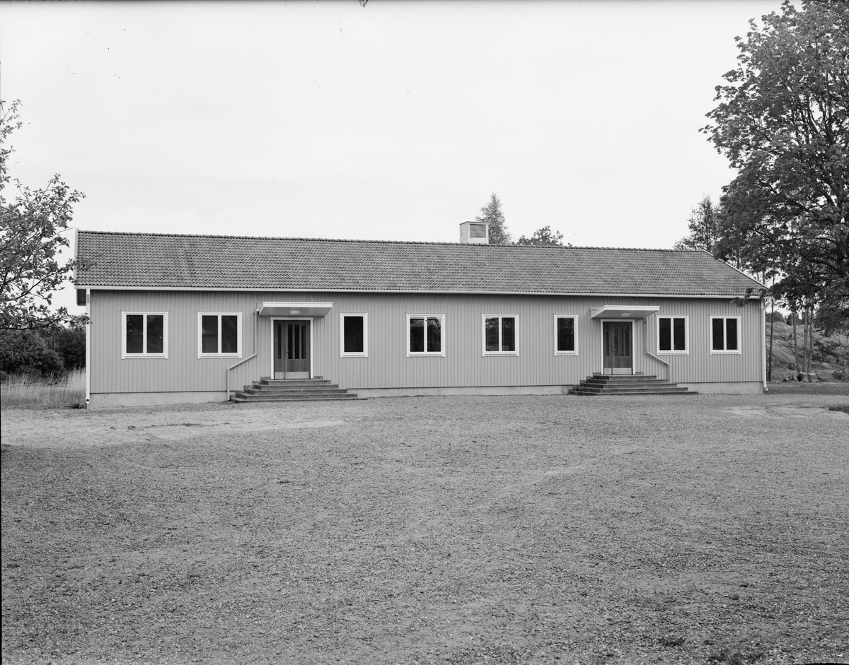 Paviljong med skolsalar vid Realskolan, Östhammar, Uppland efter 1957