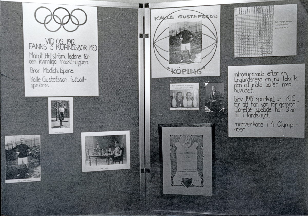 Utställning om idrotten, år 1977,  Hurra vad vi är bra . Fotograf Gunnel Bellviken.