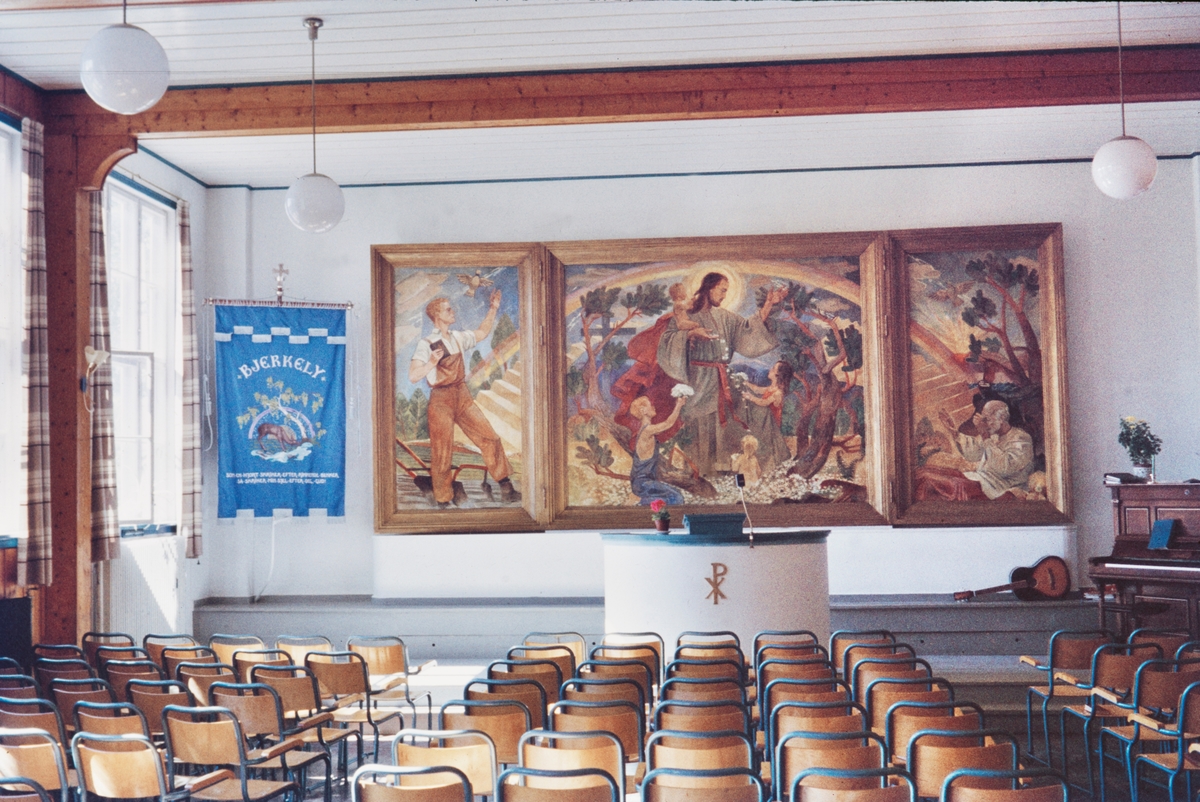 Maleri av Trygve M. Davidsen i festsalen i Bjerkely folkehøgskole ved Arneberg i Solør