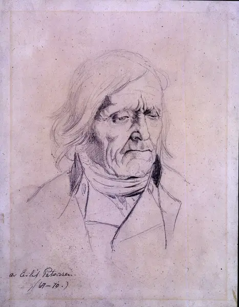 Portrett av en gammel mann [Tegning]