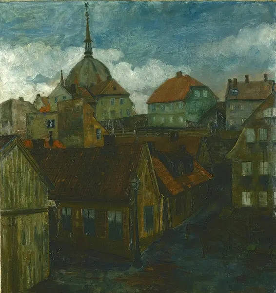 Fra Hammersborg [Maleri]