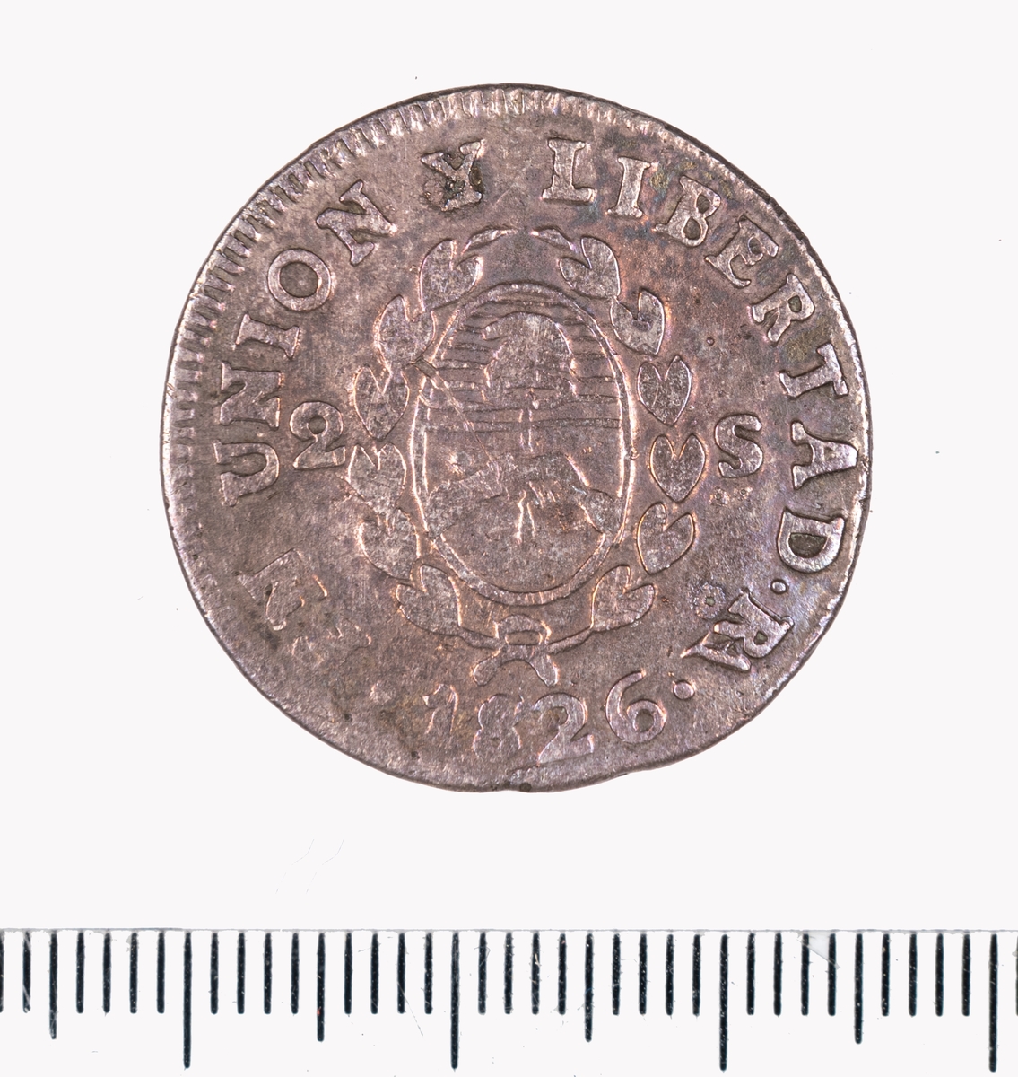 Mynt från Argentina, 1826, 2 soles.