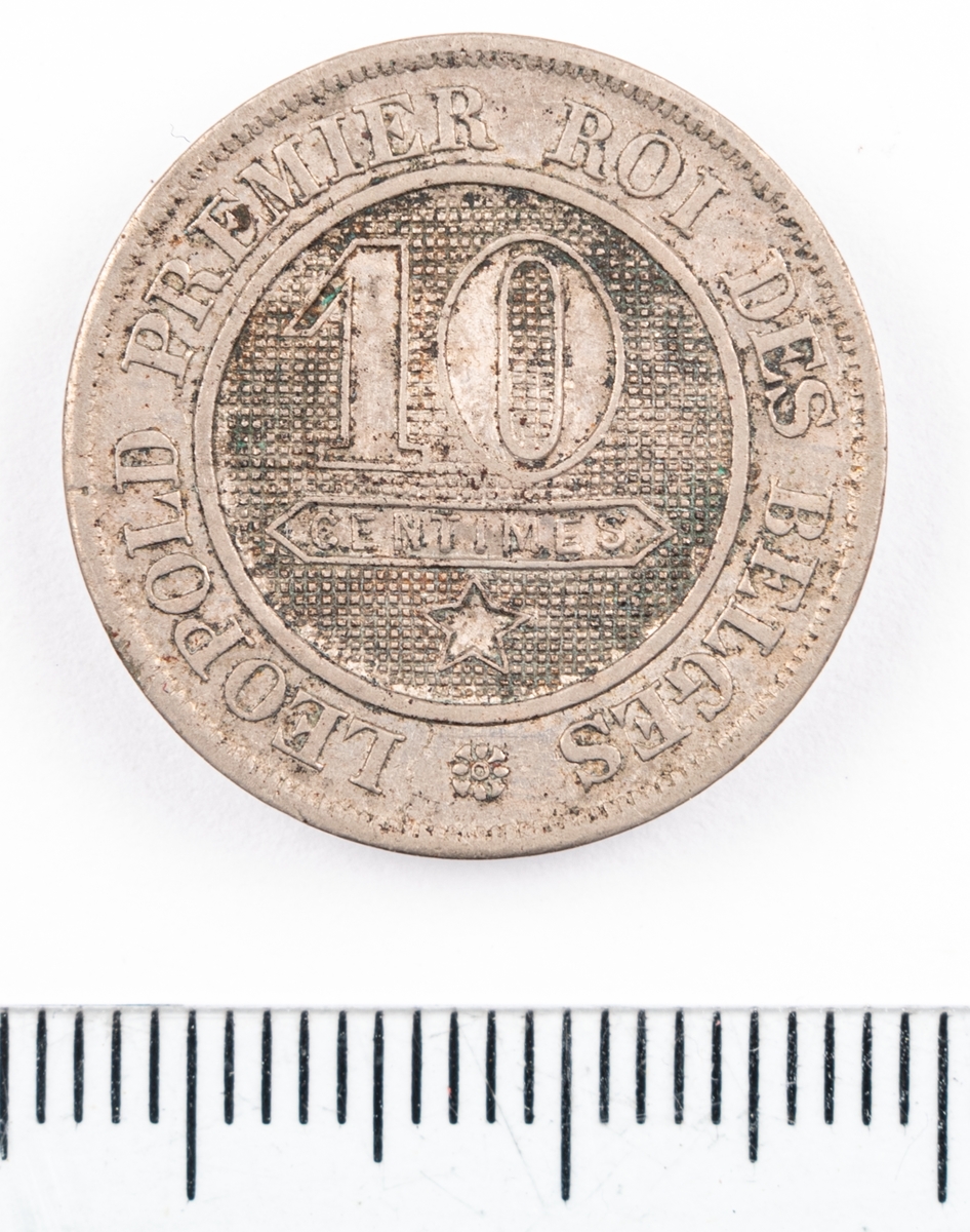 Mynt, Belgien, 1863, 10 Centimes.