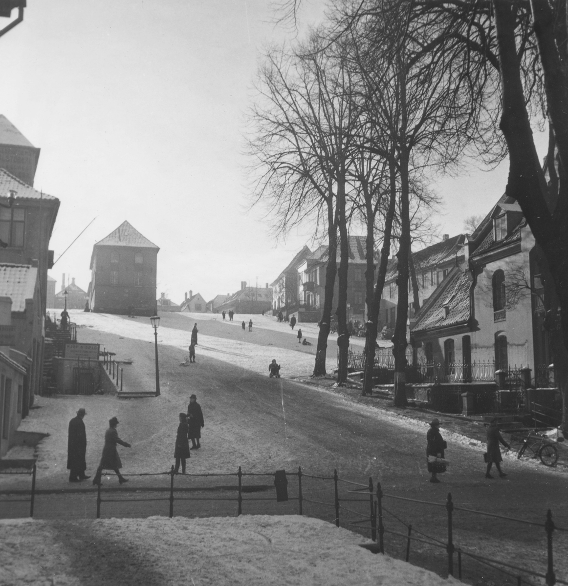 Bergen. Holbergsallmenningen, ca. 1946.