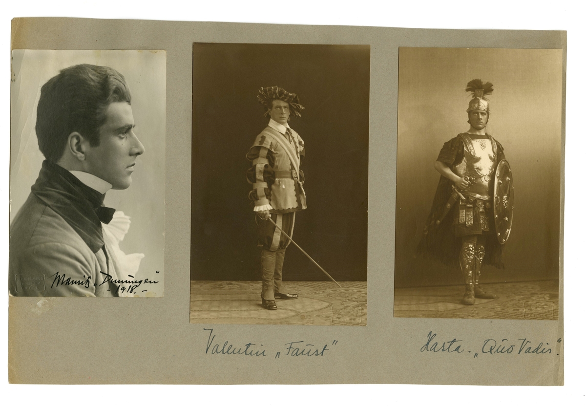 Idar Trana i rollen som Hasta i oppsetningen av Quo Vadis. Ved Trondhjems Teater i 1917.