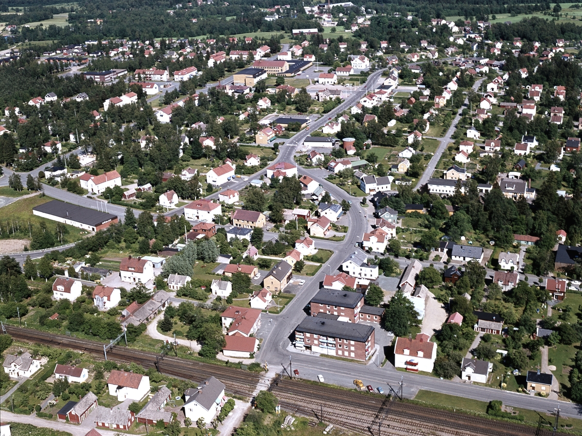 Flygfoto över Bodafors i Nässjö kommun, Jönköpings län 21/1976