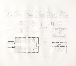 Udkast til Kirkebygninger på Landet i Norge. Plansje 8 [Graf