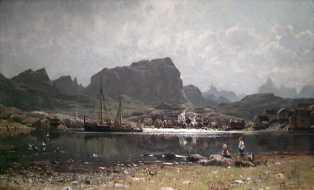 Fiskevær i Nord-Norge [Maleri]