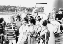 gruppebilde, Oslo, Fjortende Nordiske postmøte, båttur, kvin