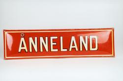 Postmuseet, gjenstander, skilt, stedskilt, stedsnavn, Ånnela