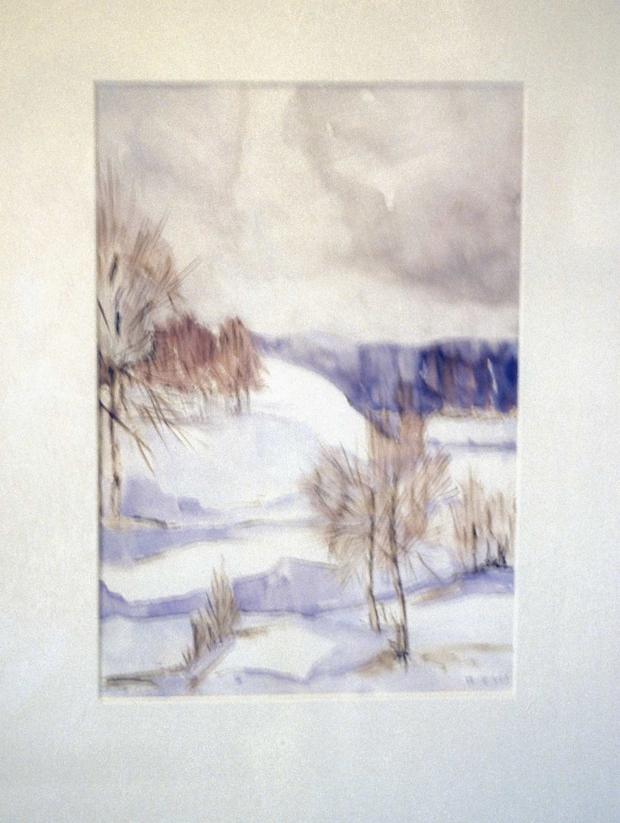 Vinter ved skogen [Papir]