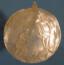 Relieff, Kristi dåp Utskåret på perlemor