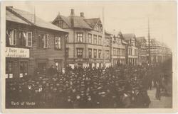 Postkort, demonstrasjonstog, 1912