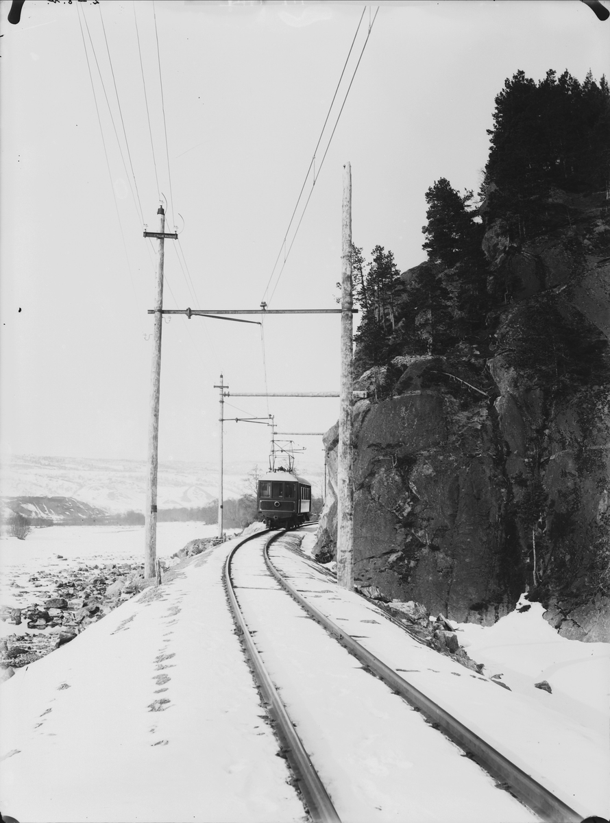Salongvognen på linjen ved Solbusøy.