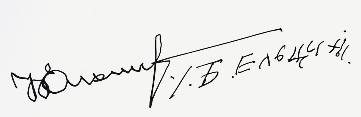 Utstillingskatalog med Boris Jeltsins signatur