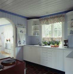 Sommerhus ved Dalen, Røssesund, kjøkkenet med moderne innred