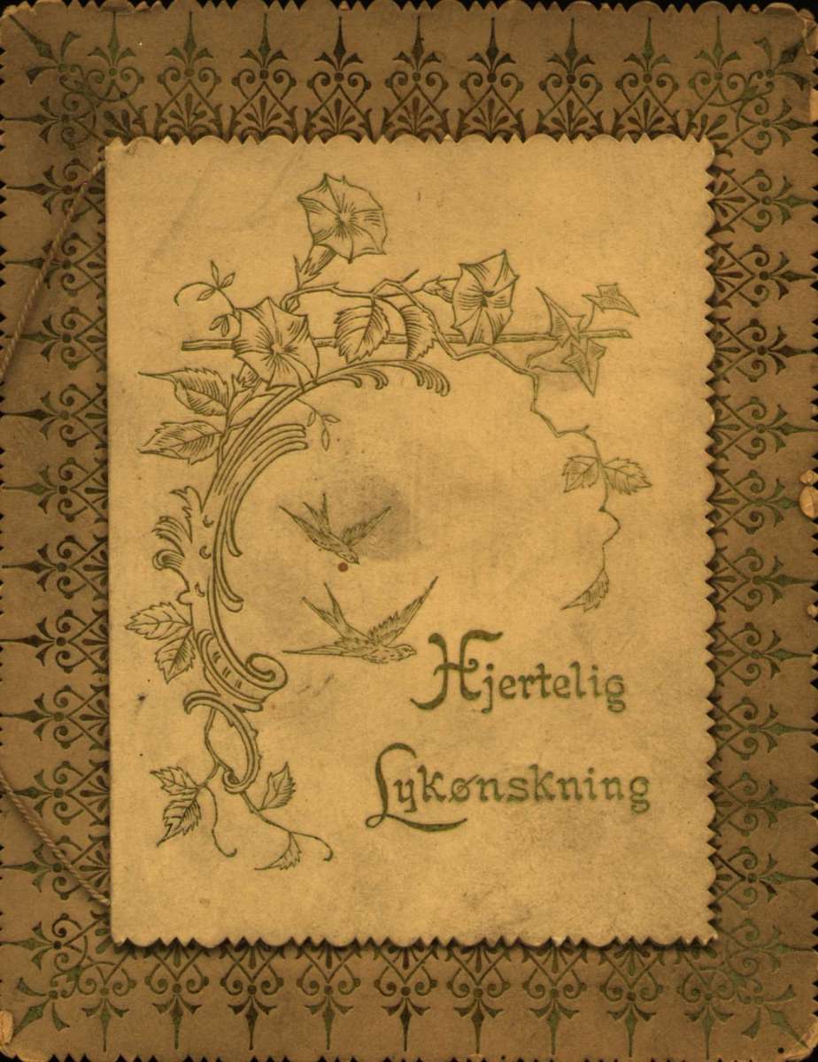 Postkort, Gratulasjonshilsen. Datert 21.01.1895.