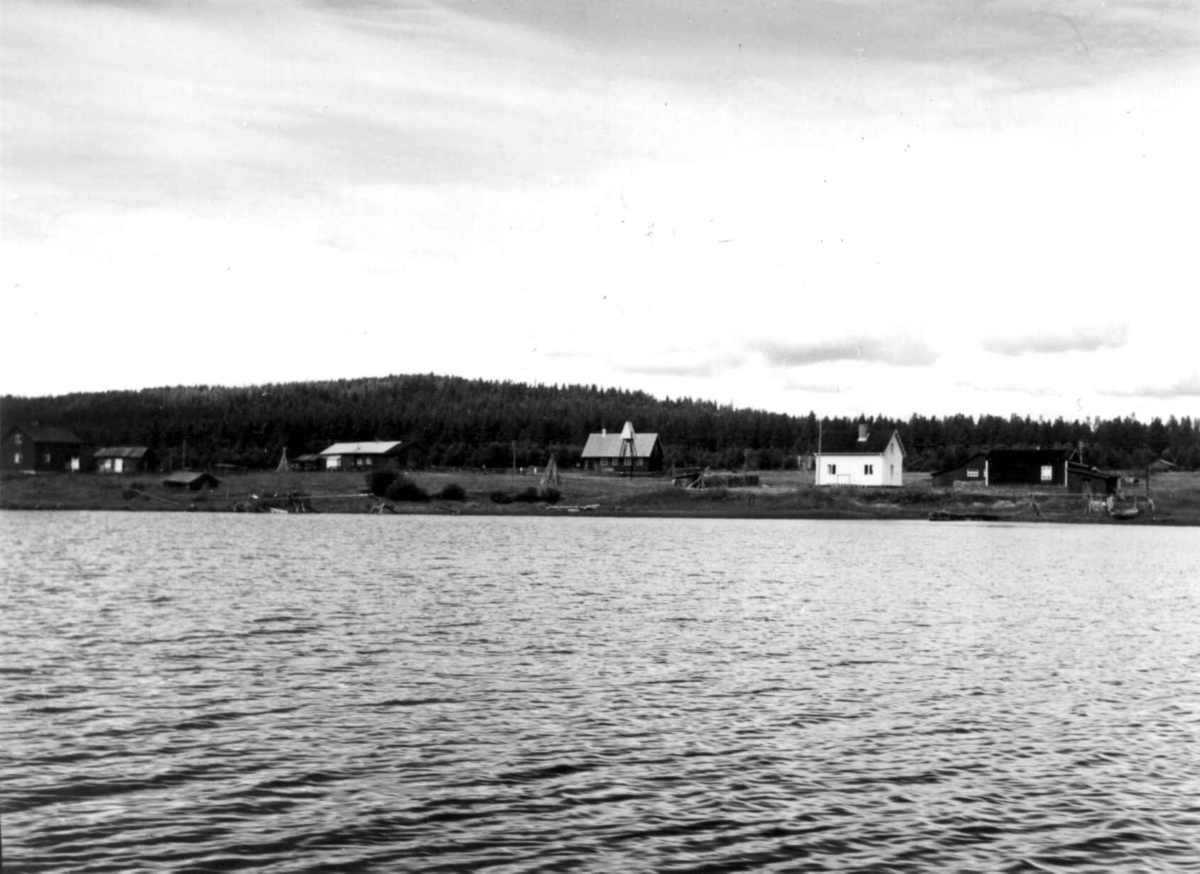 Bebyggelse ved Stora Lulevatten, 1962. 
