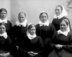 Gruppeportrett, sju diakonisser.