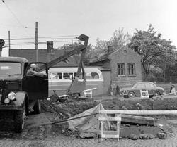 Veiarbeide - Åkebergveien - St. Halvards gate, Oslo 1956.