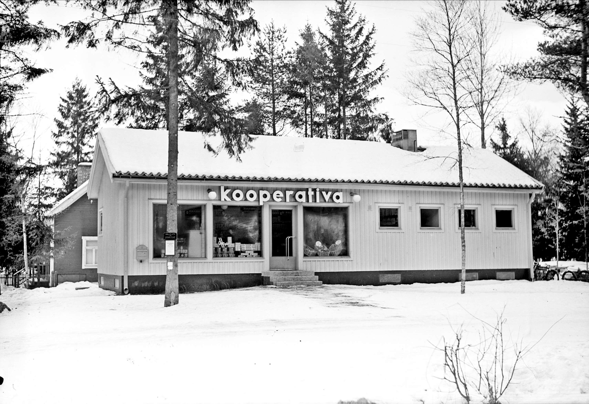 Konsumbutik, Södra Parkvägen, Norby, Uppsala 1937