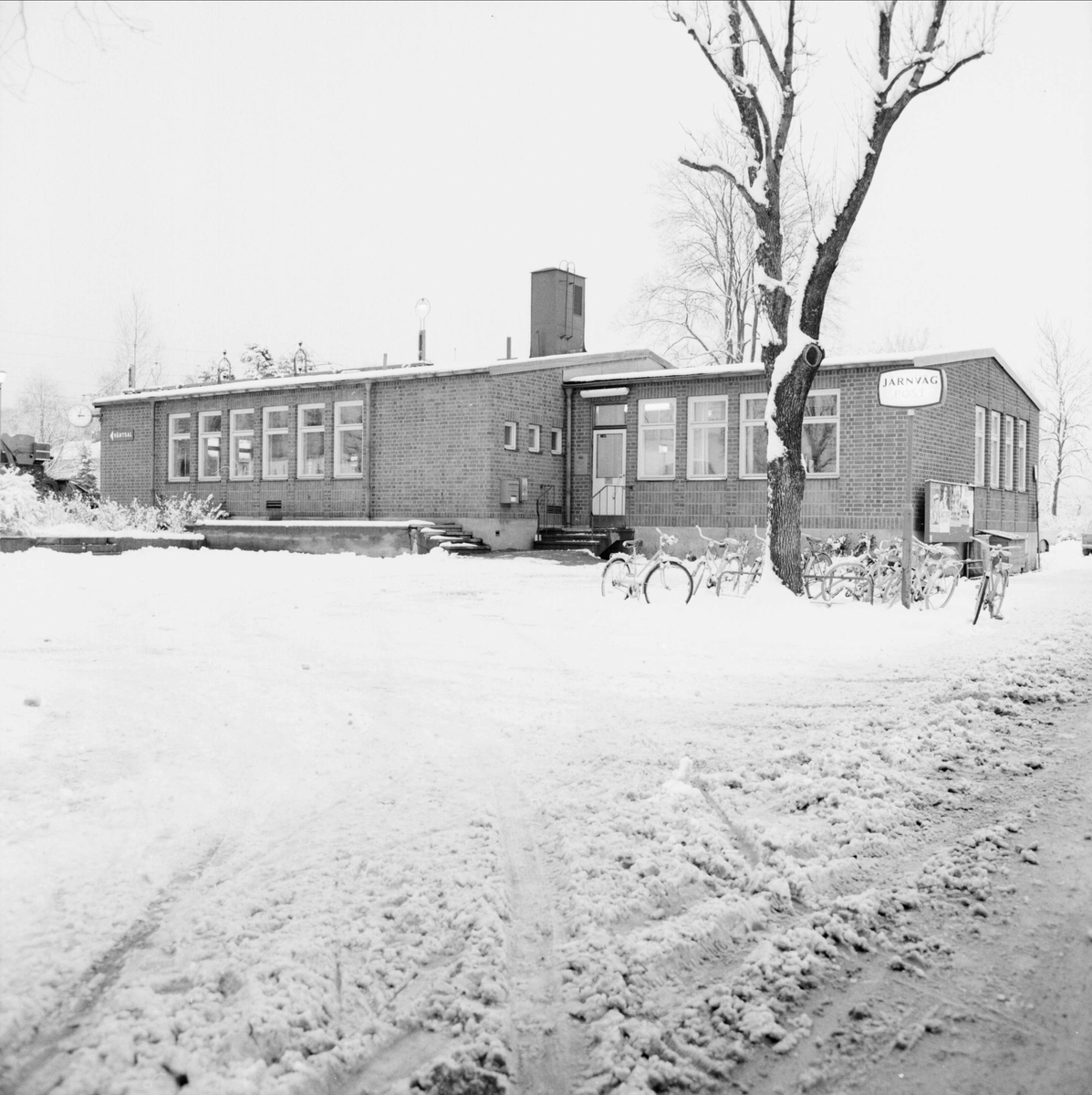 Järnvägsstationen i Morgongåva, Vittinge socken, Uppland 1966