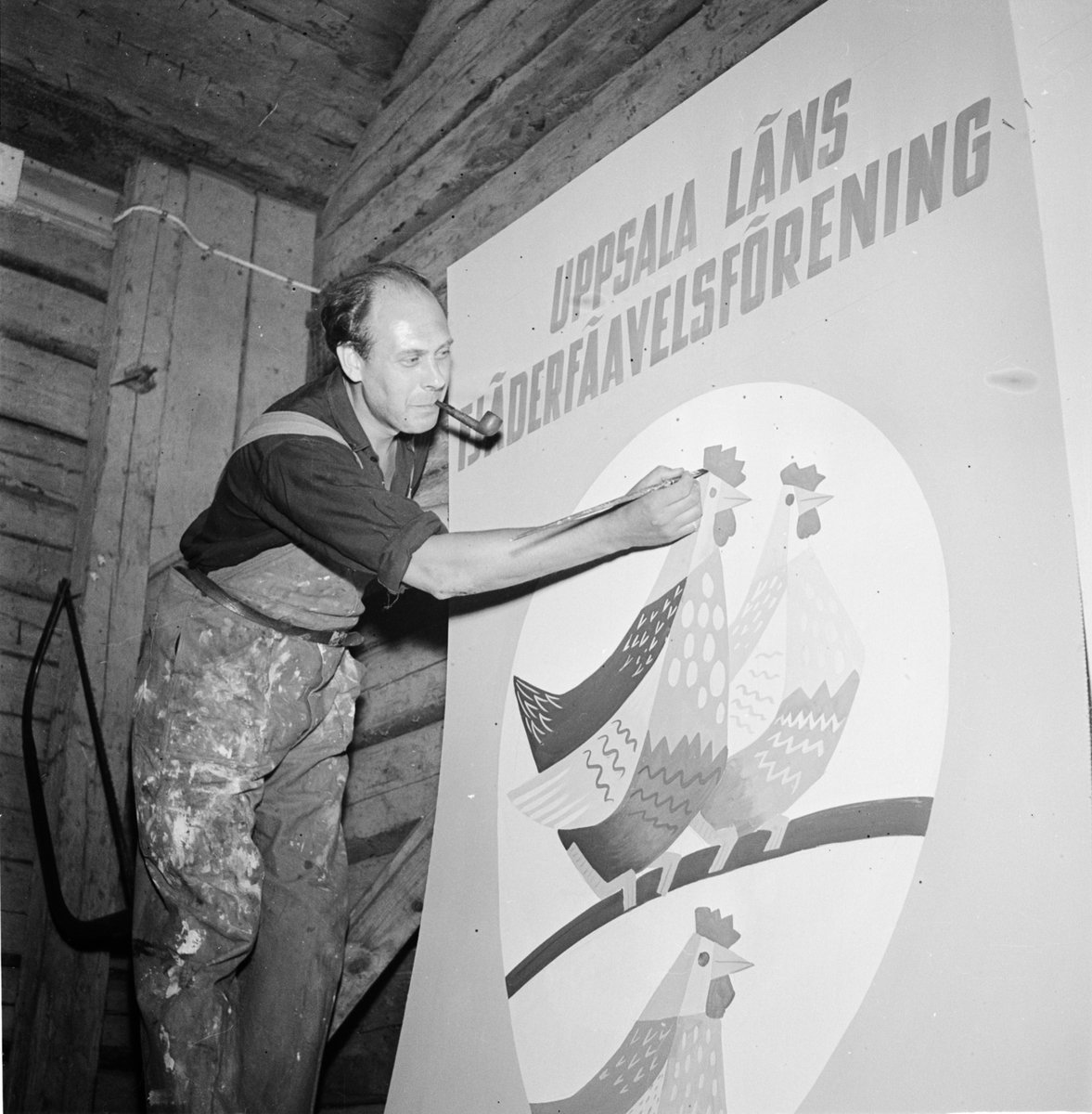 Utställning, Jälla Vaksala socken Uppland, 1953