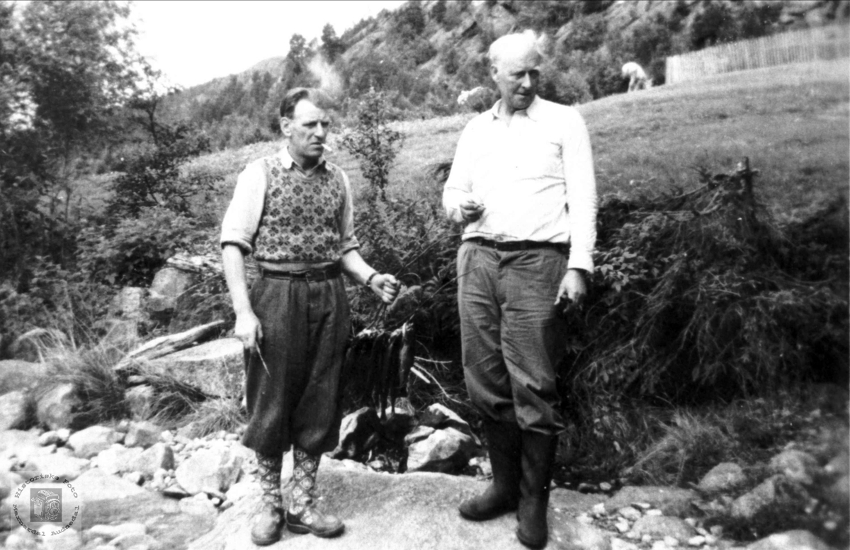 På fisketur. Jørgen Laudal og Søren Aukland.