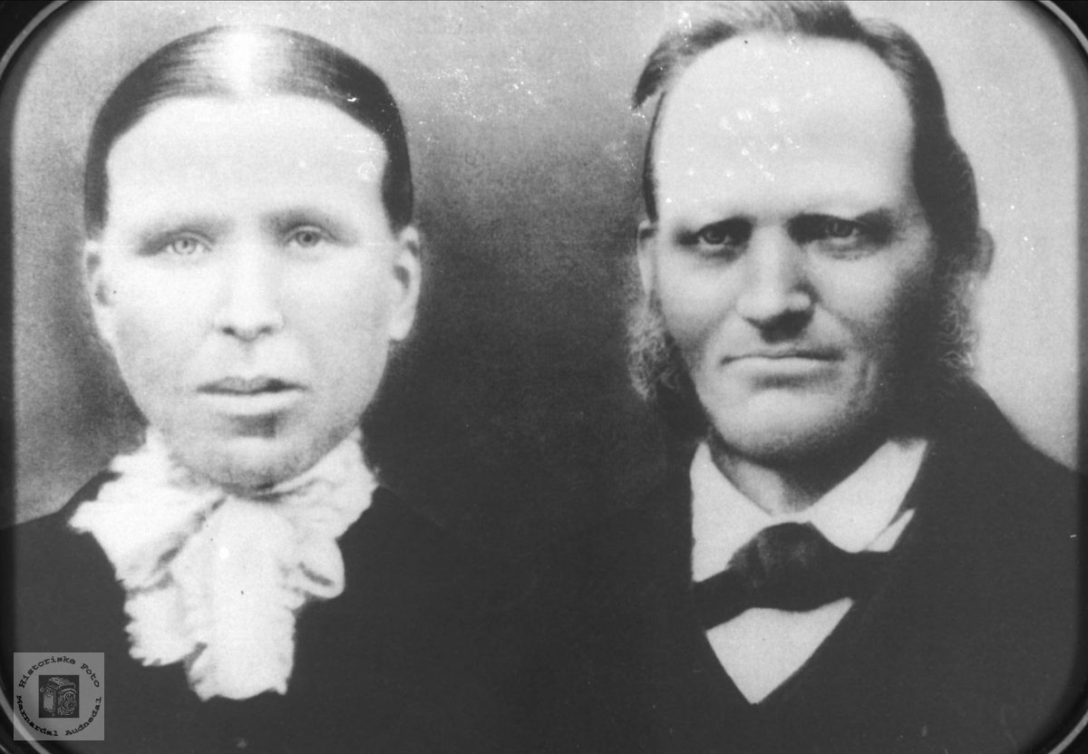 Ekteparet Sille Tomine og Tobias Bjåstad med tilknytning til Vigmostad og Øyslebø.