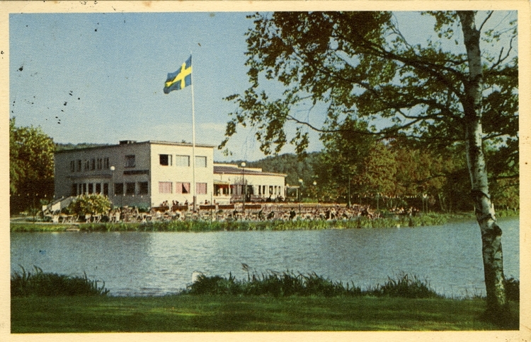 Notering på kortet: Göteborg. Slottsskogen. Vita Bandets Restaurang.