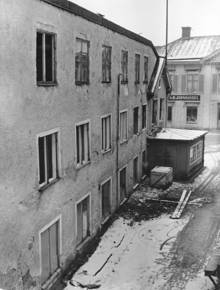 Enköping, kvarteret Apotekaren nr 4, gatufasad enligt 1700-talets stadskarta