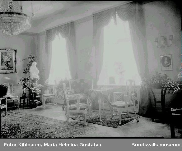 Interiör från  Villa Marieberg, " Salongen "  Familjen Wikströms bostad.