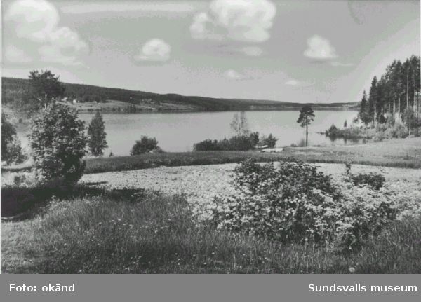 Anundgård. Utsikt från Österström. vykort