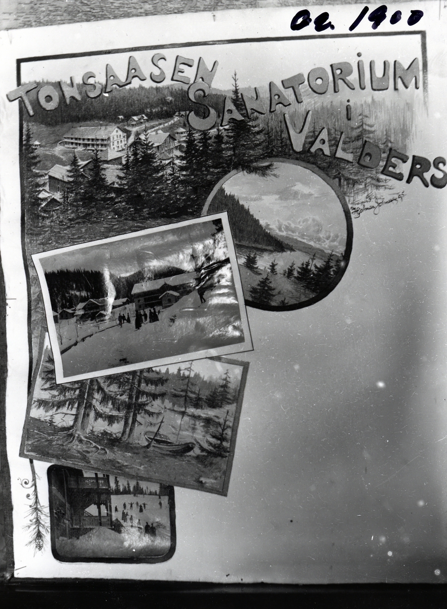 Avfotografering postkort/turistreklame for Tonsåsen Sanatorium