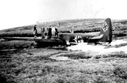 Selje kommune, nødlanding av et tysk "Heinkel" bombefly