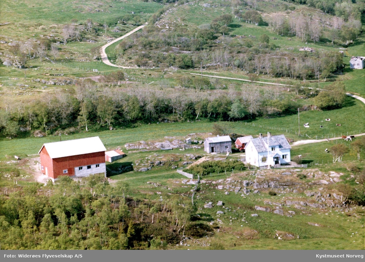 Flyfoto fra Sæternes på ytre Vikna i Vikna kommune