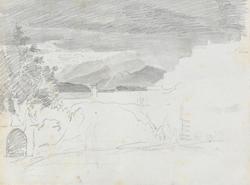 Utsikt over Salzburg fra Kapuzinerberg [Tegning]