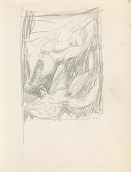 Komposisjonsstudie til Legende VIII [Tegning]