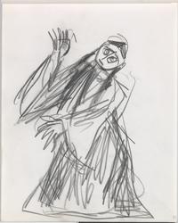 Per Aabel som Henrik forkledd som rabbiner [Tegning]