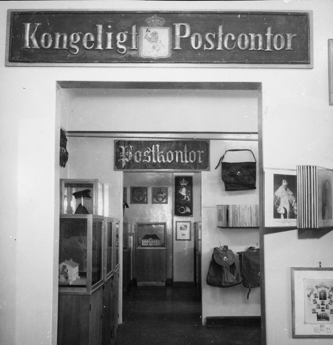 postmuseet, Dronningensgate 15, Oslo, 7. etasje, 1947-1957, kongelig postkontor, interiør
