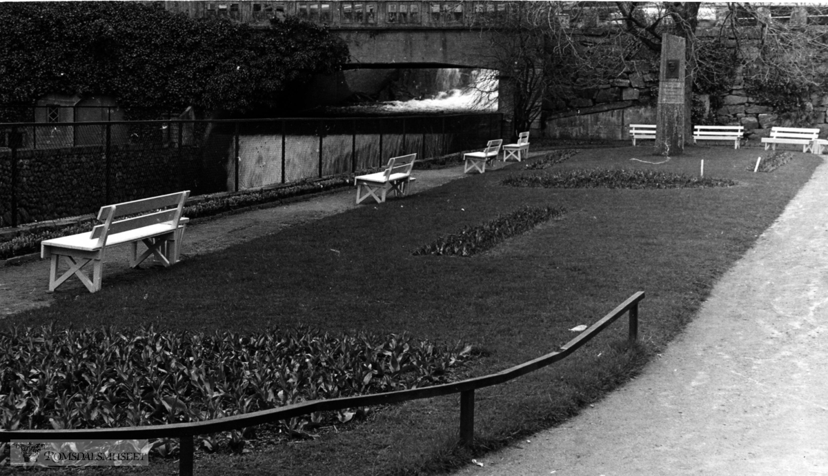 Parken ved Gotfred Lies plass. 1958